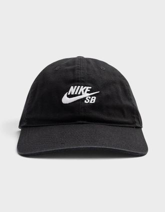Nike Mens Logo SB Club Unstructured Skate Cap Black White - Size: ONE size