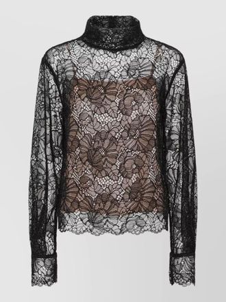 Rotate lace blouse sheer floral pattern design