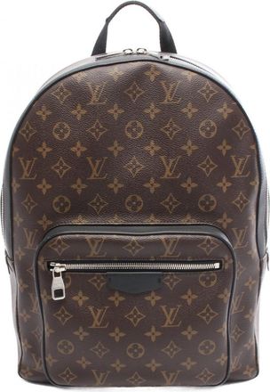 Louis Vuitton Black Brown Monogram Macassar Coated Canvas Leather Backpack (Pre-Owned)