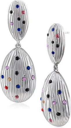 Jardin Fluted Crystal Drop Earrings in Multi/Silver at Nordstrom Rack