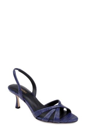 L'agence Colwill Slingback Sandal in Midnight Croco Embossed at Nordstrom, Size 9.5