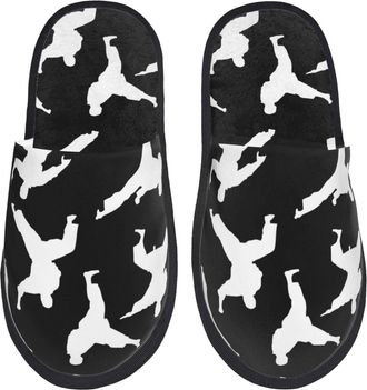 Generic Fuzzy Slippers Martial Arts Karate Lightweight Fleece Slippers Warm Indoor Shoes For Winter Hotel Indoor M