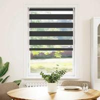 OEM Estor Enrollable Con Estampado De Cebra, 70,9 X 120 Cm, Ancho De La Tela 66,7 Cm, Negro - Crezuo