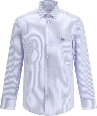 Etro Gestreept katoenen overhemd - Heren - Casual Overhemden - Veelkleurig - L - Katoen - Overhemden