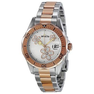 Invicta Pro Diver Silver Dial Two-tone Ladies Watch 12507
