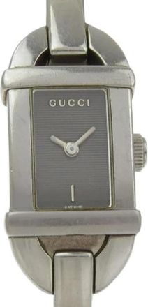 Gucci Pre-owned Watches, female, Gray, Size: ONE SIZE Pre-owned Stainless Steel Watch