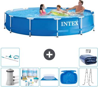 Intex Piscina Con Estructura Redonda - 366x76 Cm - 8-piezas S20485