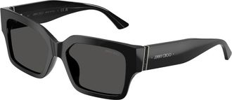 Jimmy Choo London Jc 5058Ju Zonnebrillen - Dames - Zonnebrillen - Zwart - 55 MM - Accessoires