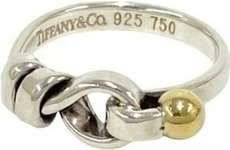 Tiffany & Co. Gold Silver Yellow Gold (18K) Silver 925 Band Ring (Pre-Owned)