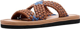 Free People Edge Water Woven Sandal Womens Wedge Shoes Swim Team/Luggage : EU 38.5 (US Womens 8.5) M