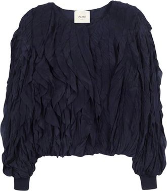 Alysi Bomber con volant - - Jackets - Donna - Blu - S