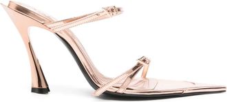 MUGLER 95mm Fang sandalen - Roze