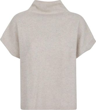 P.A.R.O.S.H. High-Neck Raccoon Sweater With Ribbed Trim