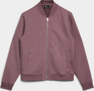 Le 31 Mens Embossed geo bomber jacket