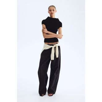 H&M Turtleneck Top in Black at Nordstrom, Size X-Small