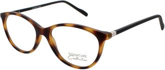 Signature Ladies Purple Rectangular Eyeglass Frames S7009MatteTortoise51