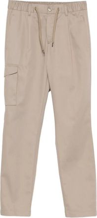 Herno Beige Cargo Broek met Koord - Heren - Straight fit broeken - Beige - S - Katoen - Broeken