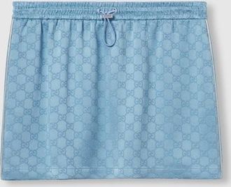 Gucci GG Satin Mini Skirt, Blue, Ready-to-wear