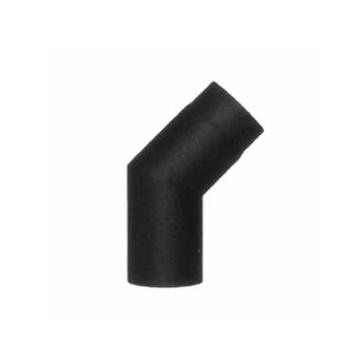 Ala Codo De Acero De 45&deg; Negro De 8 Mm Con Aleta De 2 Mm