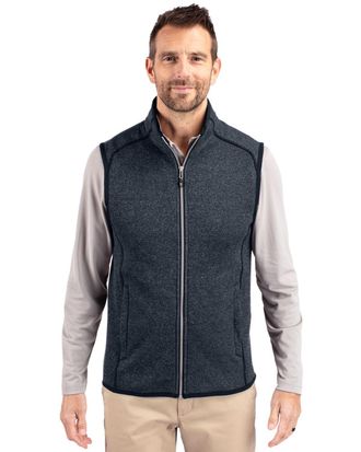 Cutter & Buck Mainsail Sweater-Knit Mens Full Zip Vest