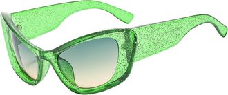 Generic Mens And Womens Outdoor Vacation Sunglasses Driving Sports Womens Sun Glasses(Green)