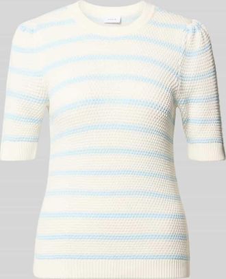 Vila Strickshirt mit Rundhalsausschnitt Modell DALO in Hellblau, Gr&ouml;&szlig;e XL