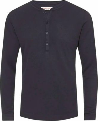 Orlebar Brown Mens Lockhart Long Sleeve Top In Piranha Grey