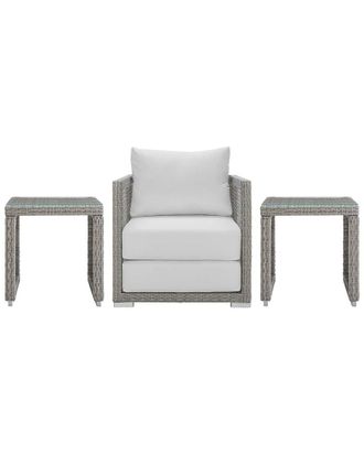 ModWay Aura 3Pc Outdoor Patio Wicker Rattan Set