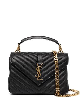 Saint Laurent medium Coll&egrave;ge shoulder bag - women - Lambskin - OS - Black