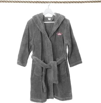 Linum Home Textiles Kids Super Plush Double Brushed Hooded Bathrobe