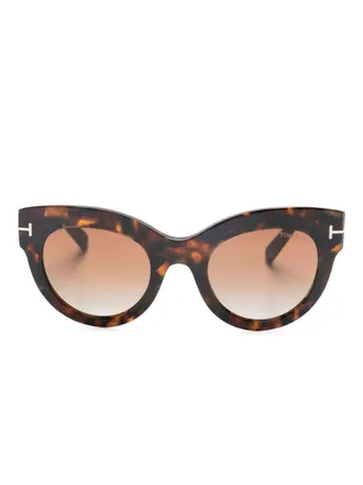 Tom Ford Eyewear Lucilla cat-eye frame sunglasses - women - Acetate - 51 - Brown