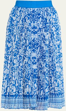 Alice & Olivia Katz Pleated Midi Skirt