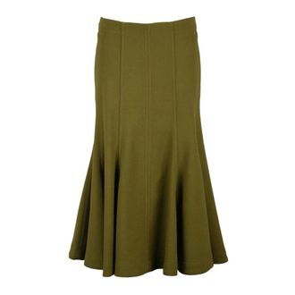 Bottega Veneta Short Skirts, female, Green, Size: XS Long Mermaid Skirt