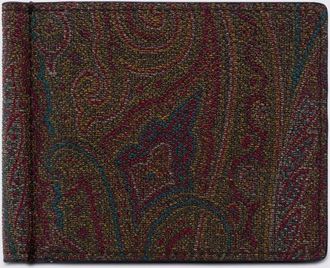 Etro Portafoglio Etro in cotone spalmato stampa Paisley
