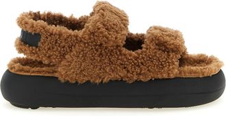 Moon Boot Shearling Sandalen - Dames - Sandalen - Bruin - 38 EU - Leer - Schoenen