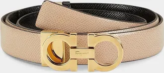 Ferragamo Gancini-Buckle Reversible Leather Belt