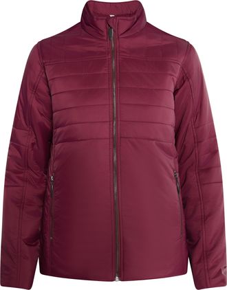 Usha licht gewatteerd jack Dames wijnrood