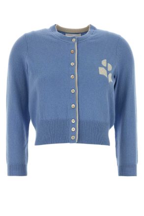 Isabel Marant Light Blue Cotton Blend Lona Cardigan
