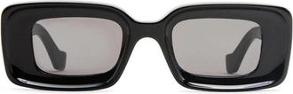 Loewe Anagram Rechthoekige Zonnebril - Heren - Zonnebrillen - Zwart - ONE Size - Accessoires
