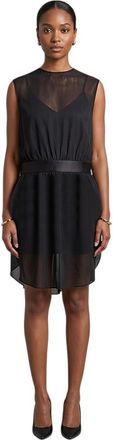 Fendi Black Crew Neck Knee Length Dress