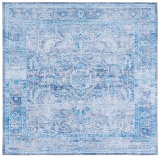 Safavieh Alfombra pelo de poli&eacute;ster morado / azul 183 x 183 cm