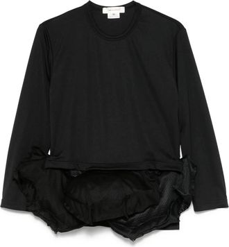 Comme Des Garçons Top con orlo imbottito - Nero