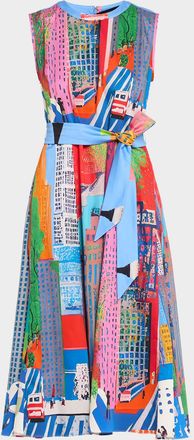 Libertine - Libertine NYC Lady Printed Sleeveless Midi Dress