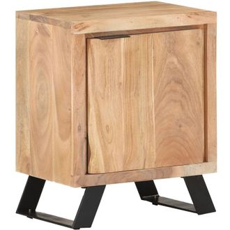 vidaXL Comodino 40x30x50 cm in Legno Massello di Acacia con Bordi Vivi Vidaxl