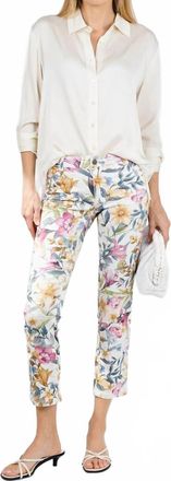 Wonderjeans Floral Straight Ankle Jeans In Watercolor Bloom