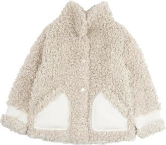 DIEGO M Faux Fur & Shearling Jackets, female, Beige, Size: S Faux Fur & Shearling Jacket