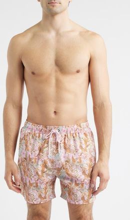 Boardies Floral Swim Trunks in Pink at Nordstrom, Size Xx-Large