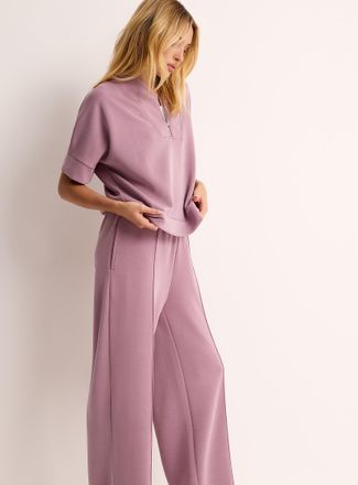 Miiyu Womens Peachskin-feel straight-leg lounge pant