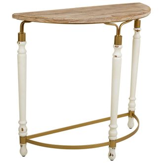Wanderlust Deco Recibidor De Madera Y Metal Marron 80x35,5x76