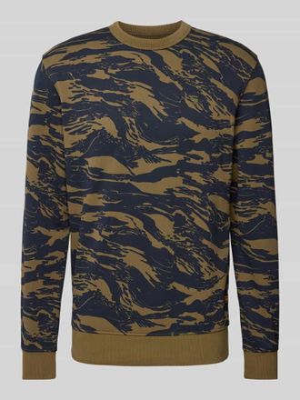 G-Star Sweatshirt mit Logo-Stitching in Oliv, Größe S